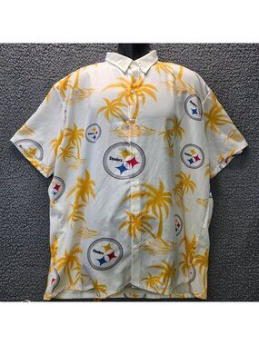 Pittsburgh Steelers NFL Palm Tree Tropical Hawaiian Shirt 3XL Vacation Resort